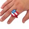 1" Patriotic Red, White & Blue Rubber Rings Assortment 24 Pc.